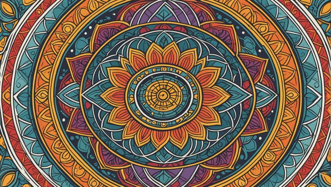 Free coloring page to print Intricate mandala with geometric