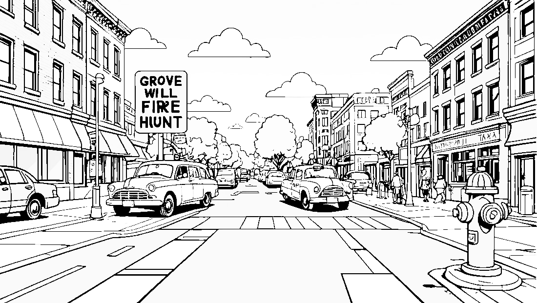 Free coloring page to print An exciting city scavenger hunt for kids