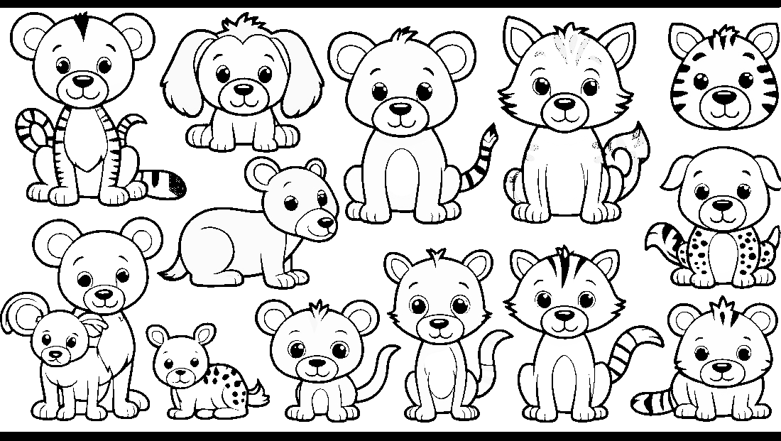 Free coloring page to print animal crafts 