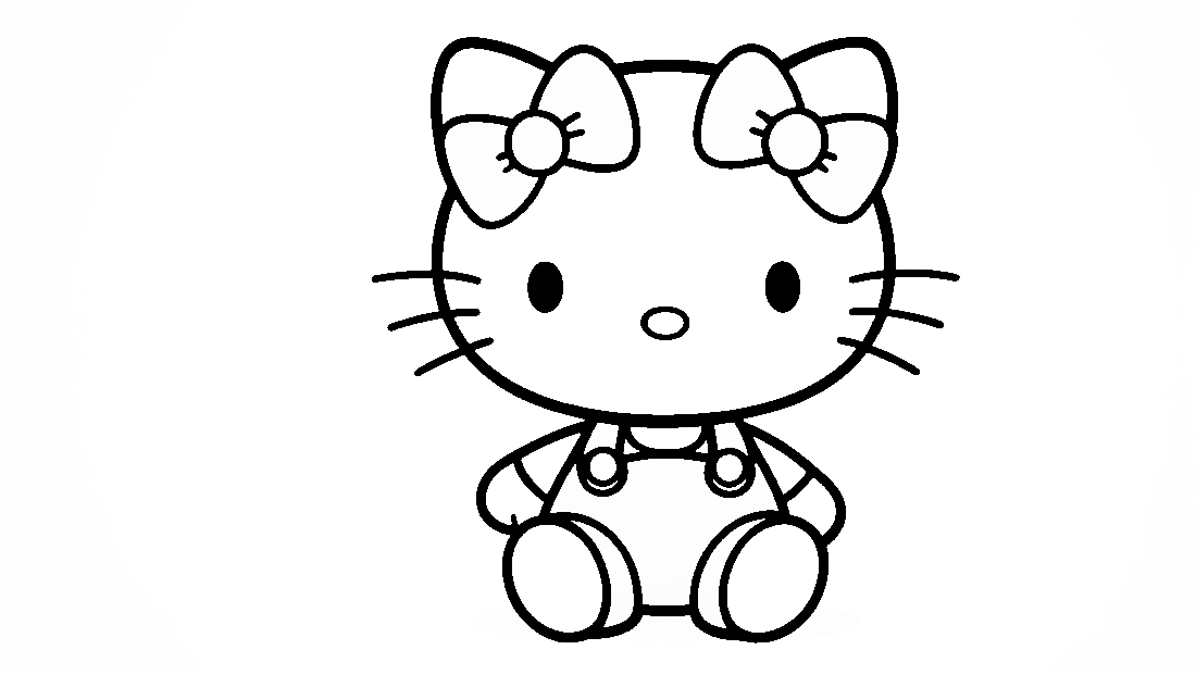 Free coloring page to print hello kitty