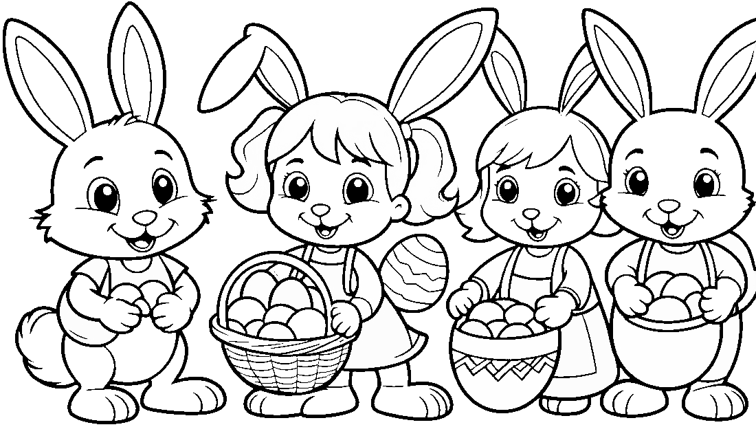 Free coloring page to print easter