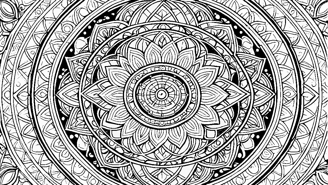 Free coloring page to print Intricate mandala with geometric