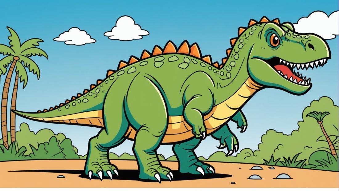 Free coloring page to print dinosaur