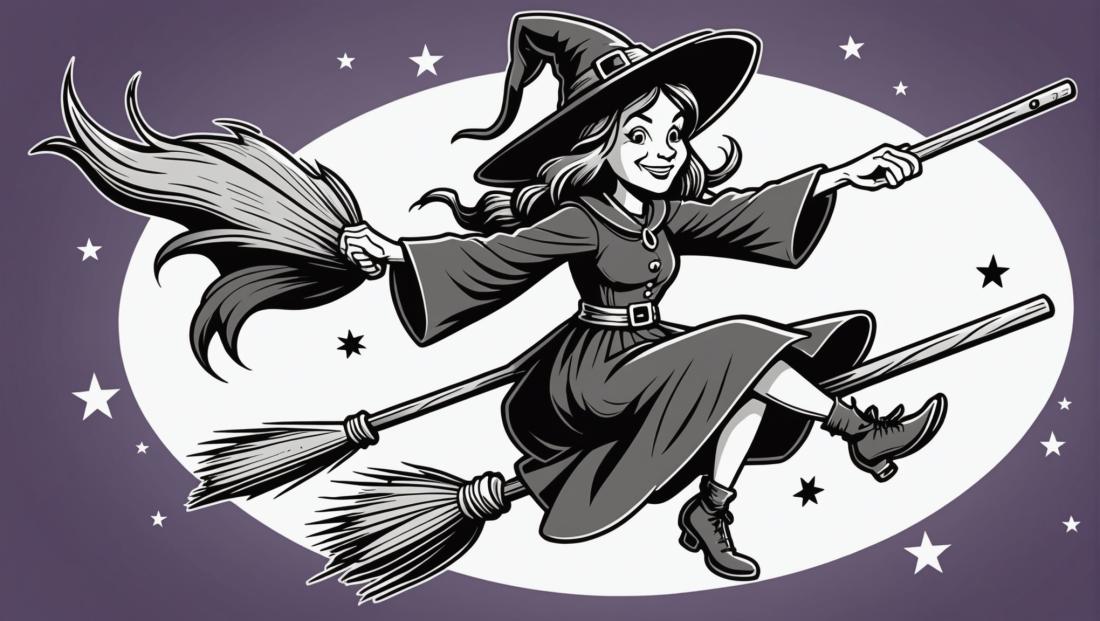 Free coloring page to print A halloween smiling witch