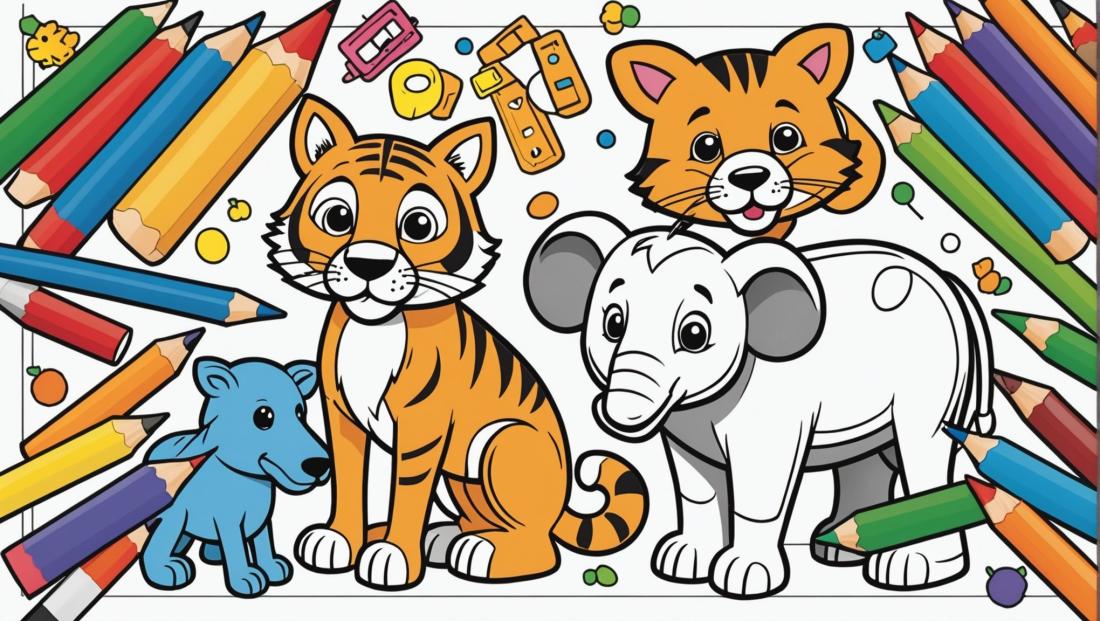 Free coloring page to print “build your own” animal crafts