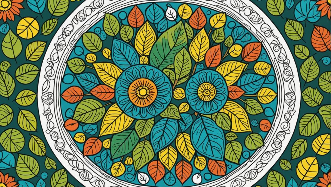 Free coloring page to print Nature-inspired mandala with trees