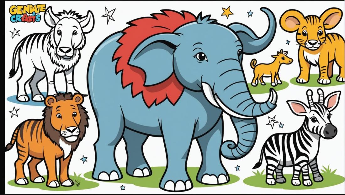 Free coloring page to print “build your own” animal crafts