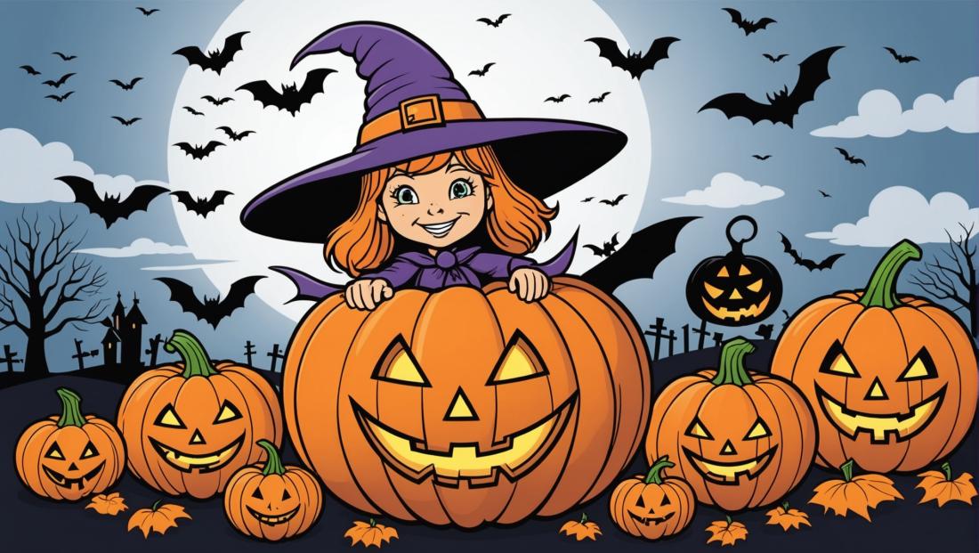 Free coloring page to print A halloween pumpkin