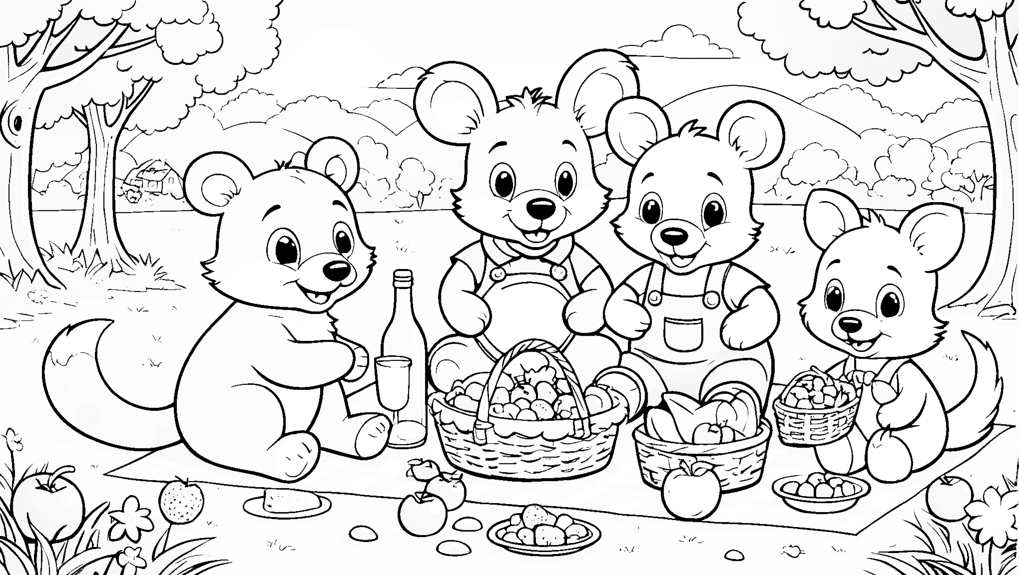 Ai Coloring printable page cute animals